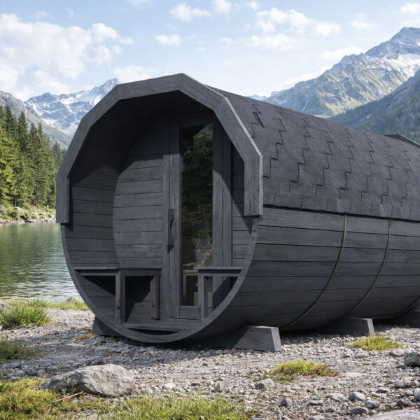 Sauna Ogrodowa Beczka z balkonem 400